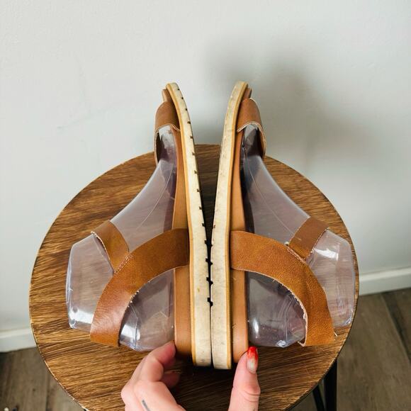 Me Too Fran Brown Leather Gladiator Sandals Women’s Size 10 - Picture 9 of 13